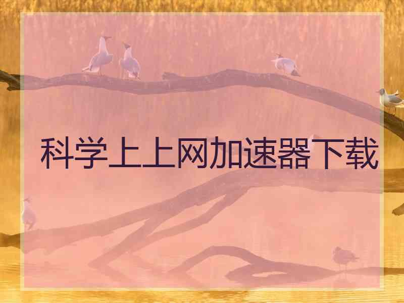 科学上上网加速器下载