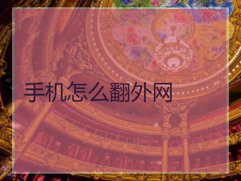 手机怎么翻外网