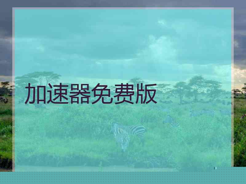 加速器免费版