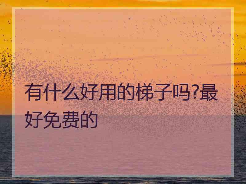 有什么好用的梯子吗?最好免费的