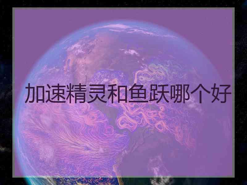加速精灵和鱼跃哪个好