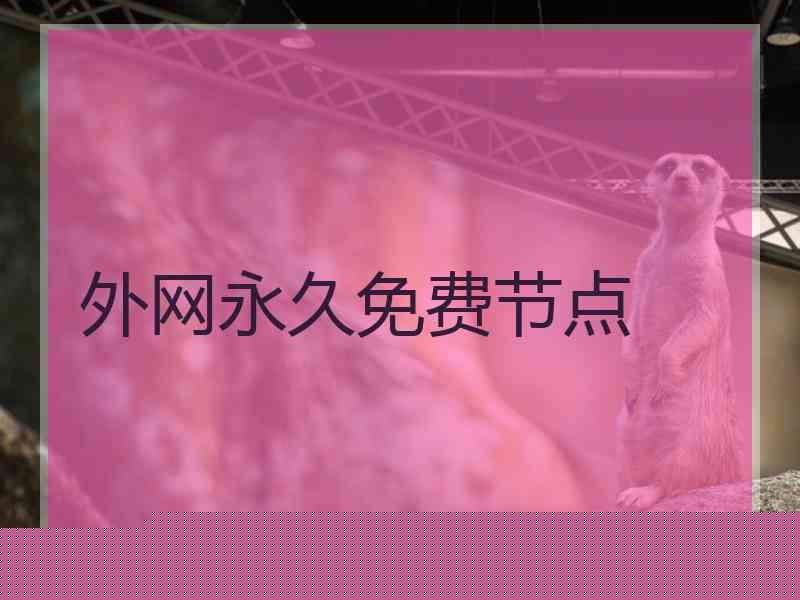 外网永久免费节点
